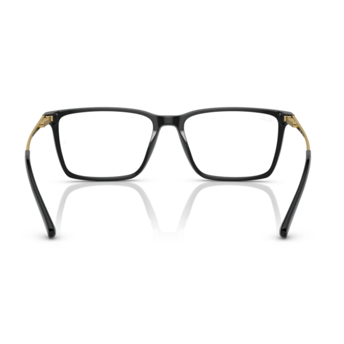 Ray-Ban RX5410I black square eyeglasses, back view of the frame and temples