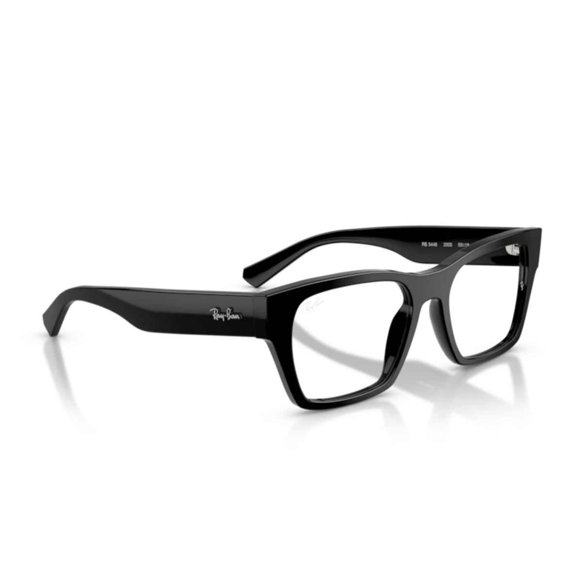 Ray-Ban RX5448 black geometric eyeglasses, angled view