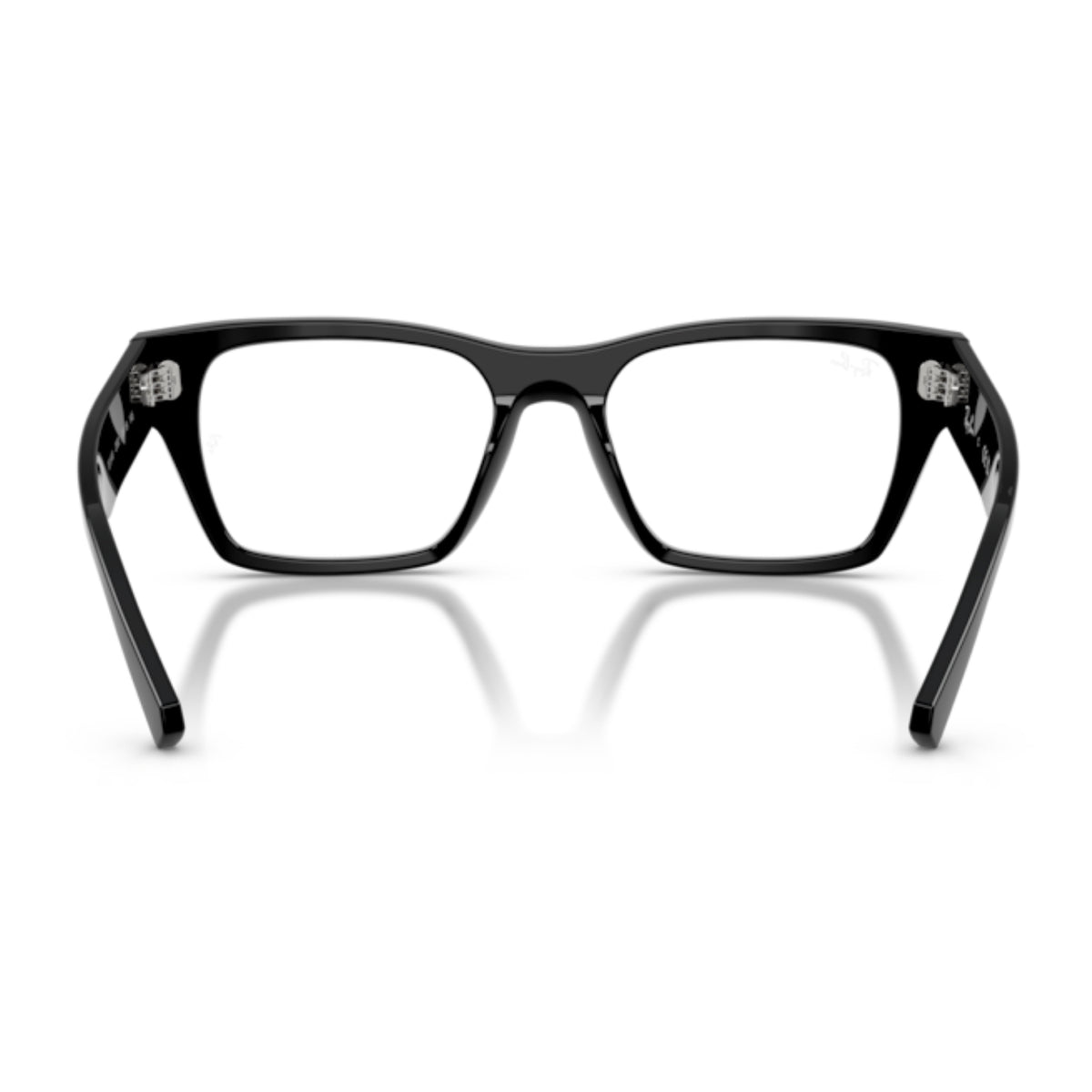 Ray-Ban RX5448 black geometric eyeglasses, back view of the frame and temples