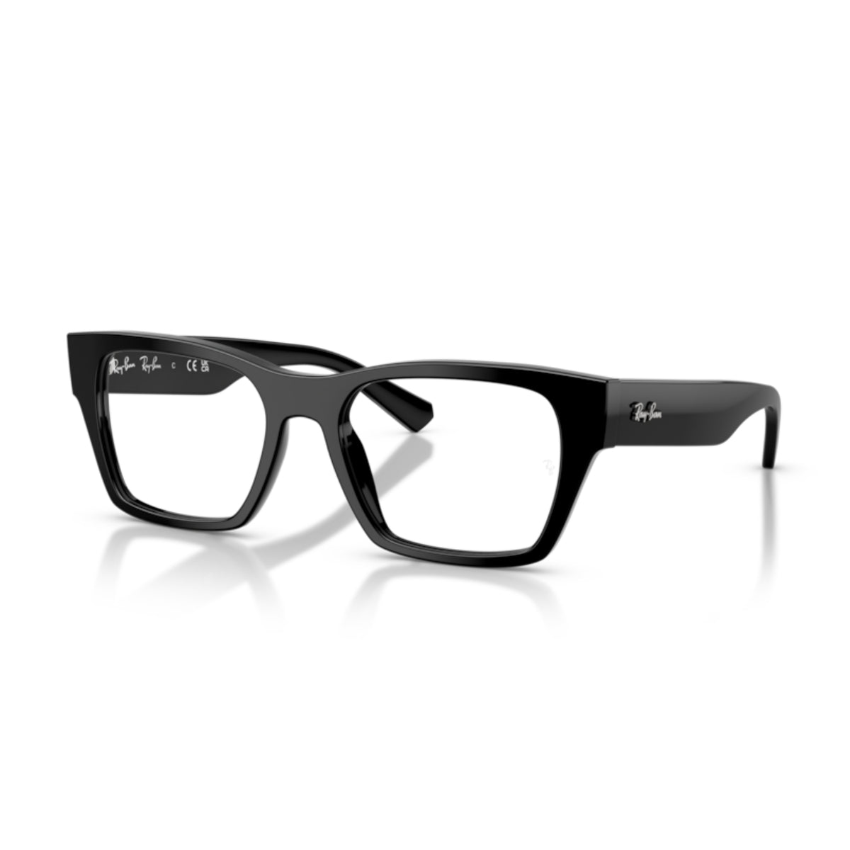 Ray-Ban RX5448 black geometric eyeglasses with acetate frame