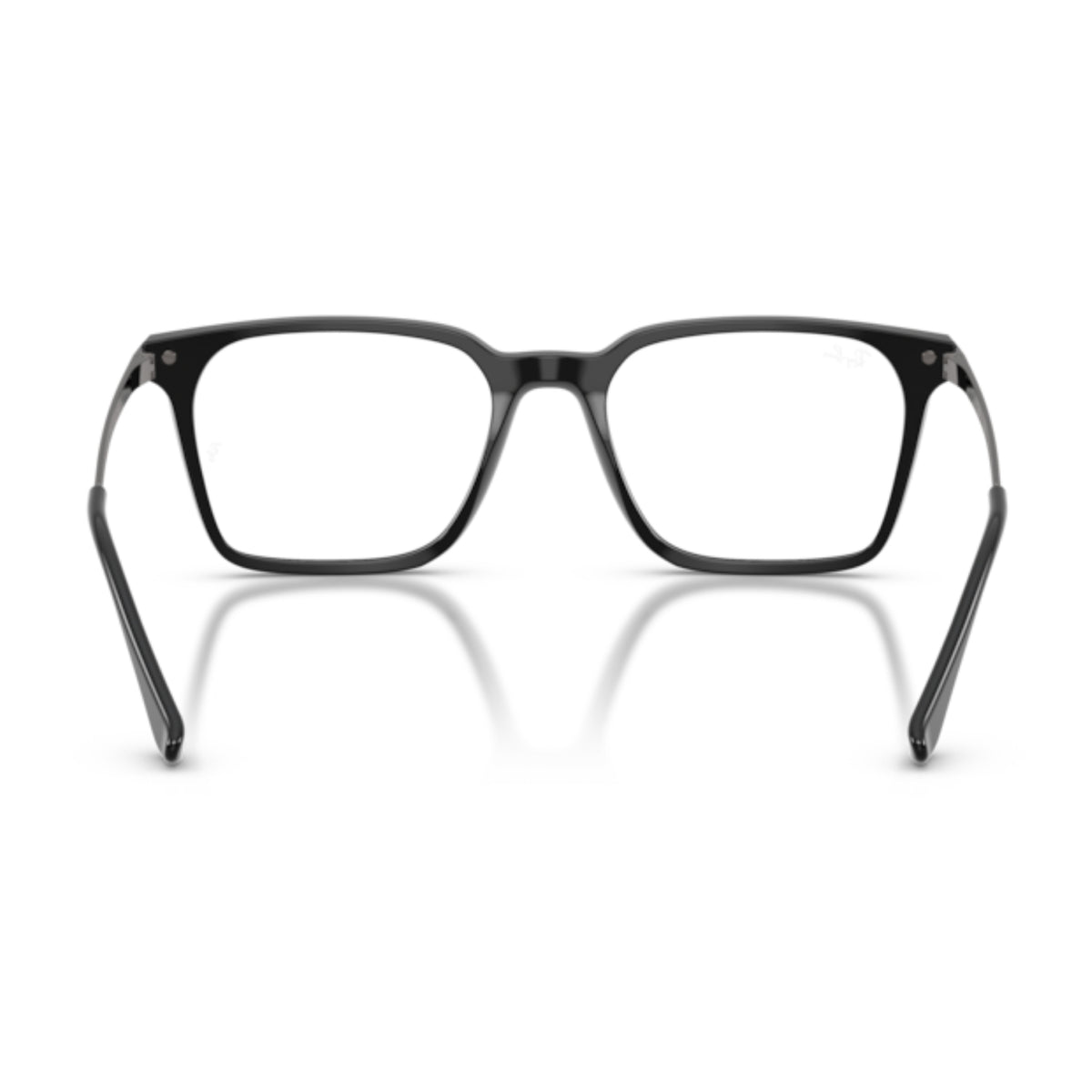 Ray-Ban RX5452I black square eyeglasses, back view of the frame and temples
