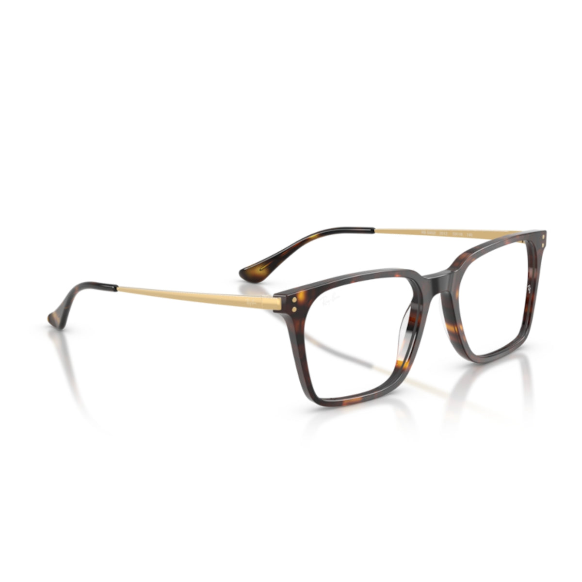 Ray-Ban RX5452I havana square eyeglasses, angled view