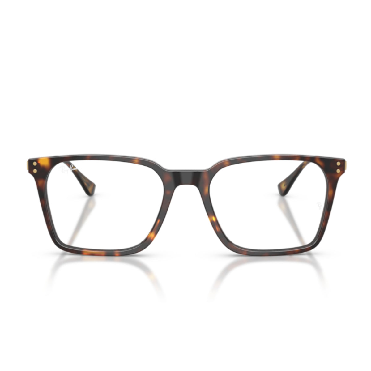 Ray-Ban RX5452I havana square eyeglasses, full-rim acetate and metal frame
