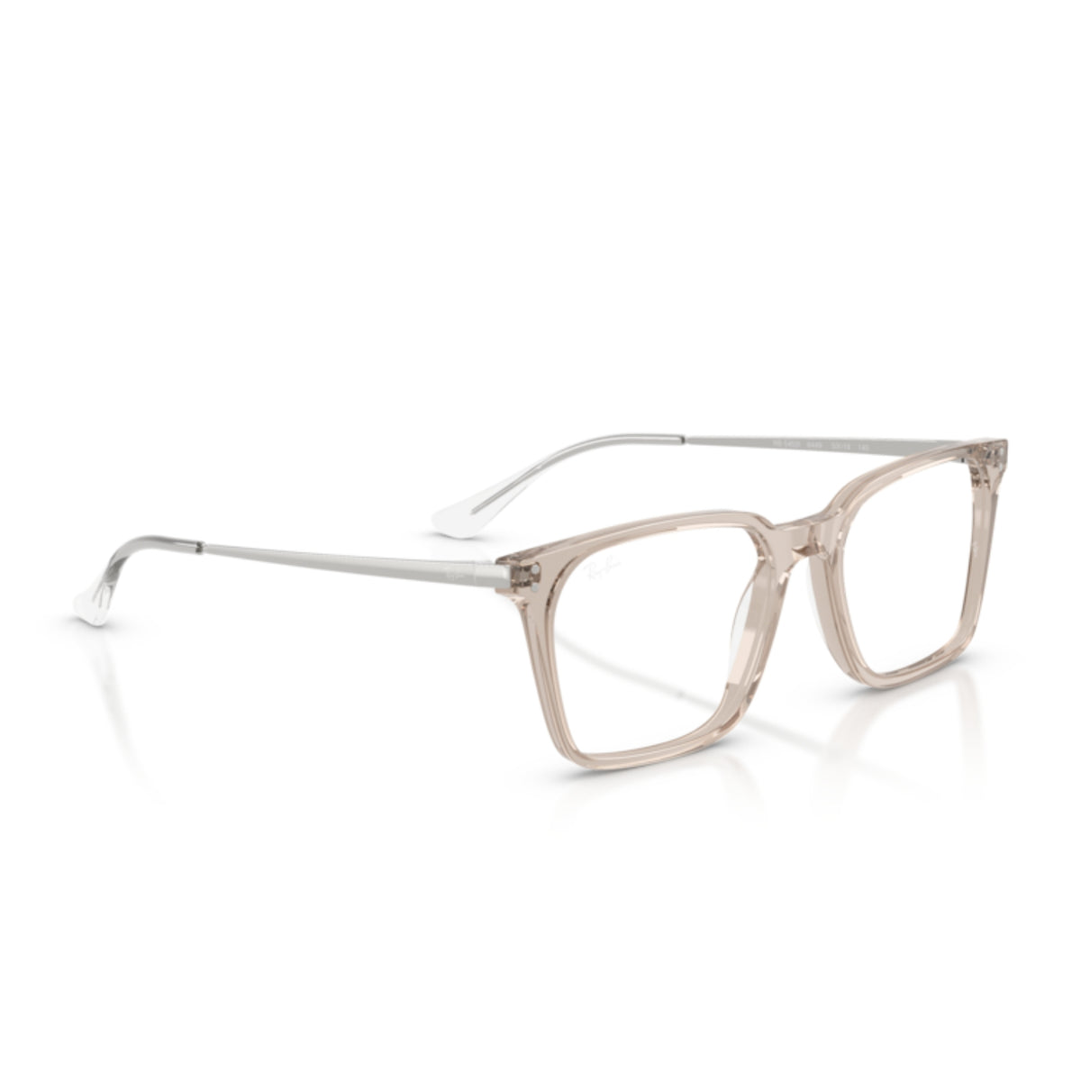 Ray-Ban RX5452I light brown square eyeglasses, angled view