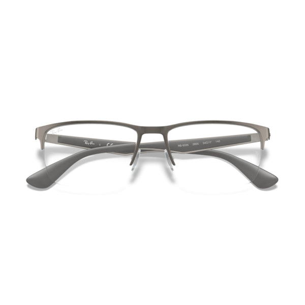 Ray-Ban RX6335 2855 Gunmetal Rectangle Eyeglasses