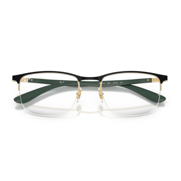 Ray-Ban RX6513 2994 Black & Gold Geometric Eyeglasses