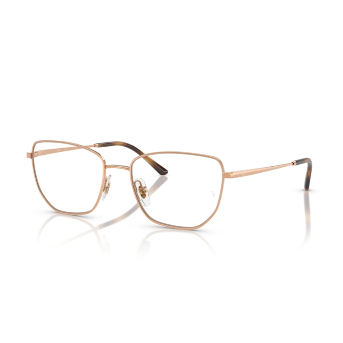Ray-Ban RX6530I rosegold geometric eyeglasses with metal frame