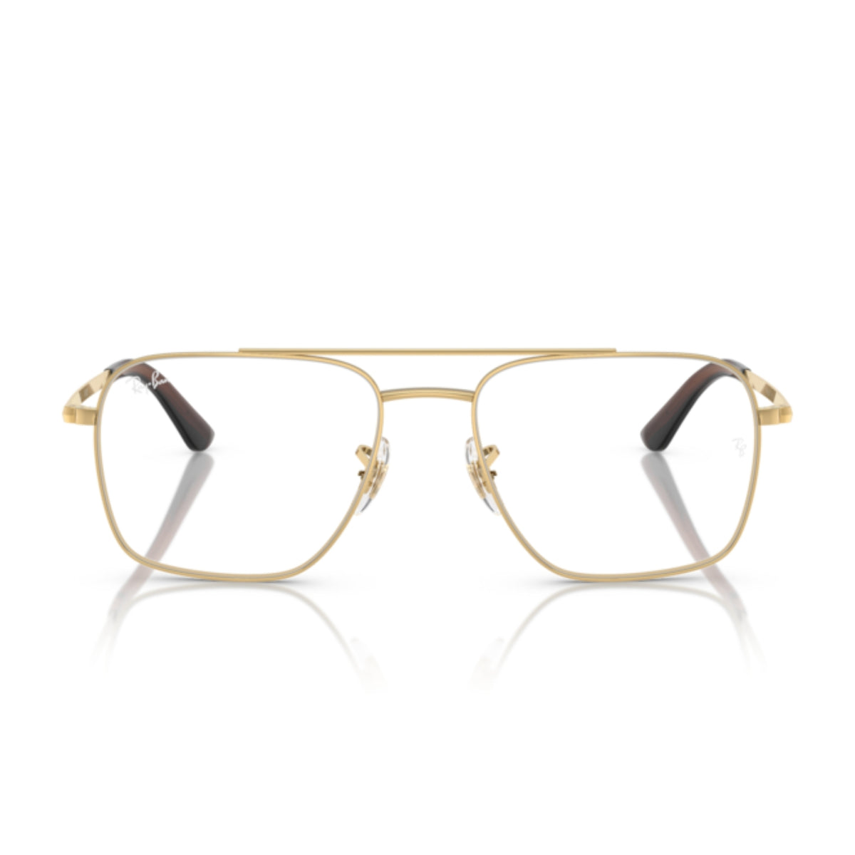 Ray-Ban RX6531I arista gold square eyeglasses, full-rim metal frame