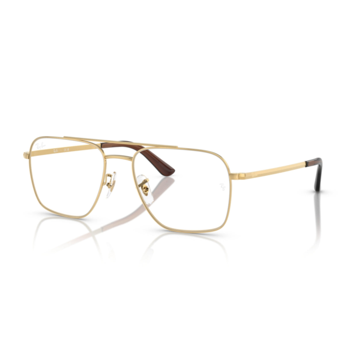 Ray-Ban RX6531I arista gold square eyeglasses with metal frame