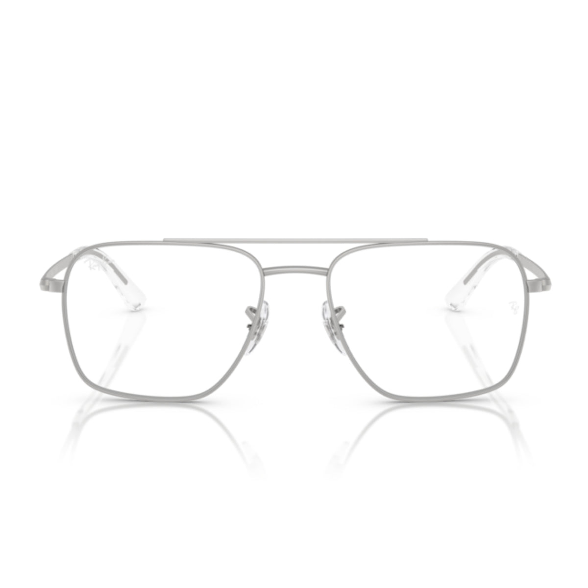 Ray-Ban RX6531I silver square eyeglasses, full-rim metal frame