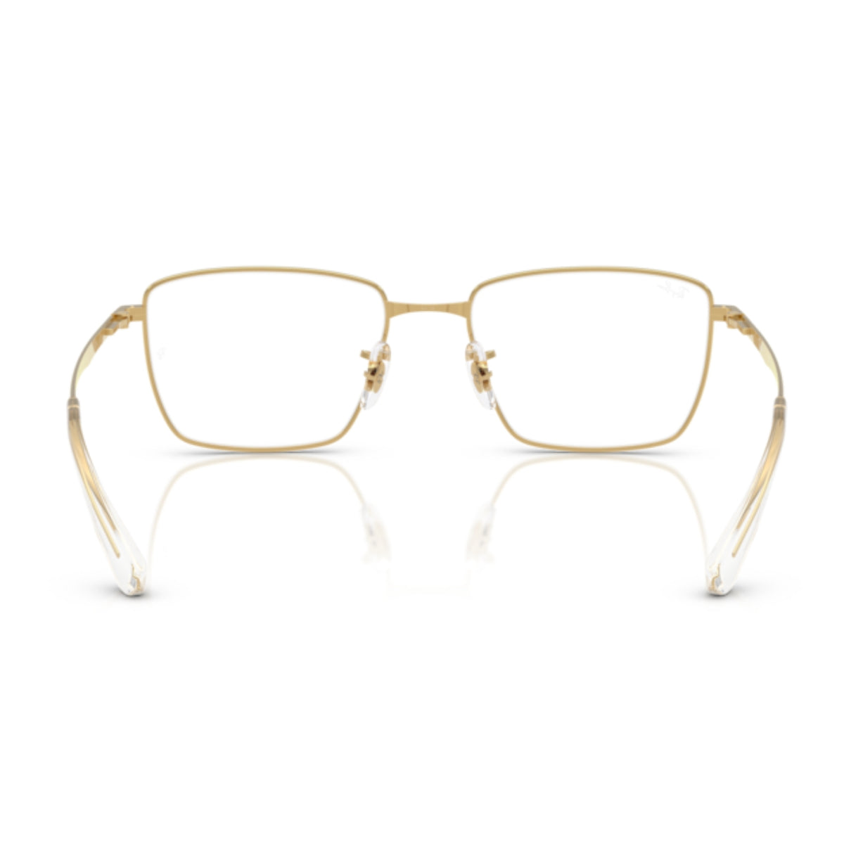 Ray-Ban RX6539I arista square eyeglasses, back view of the frame and temples