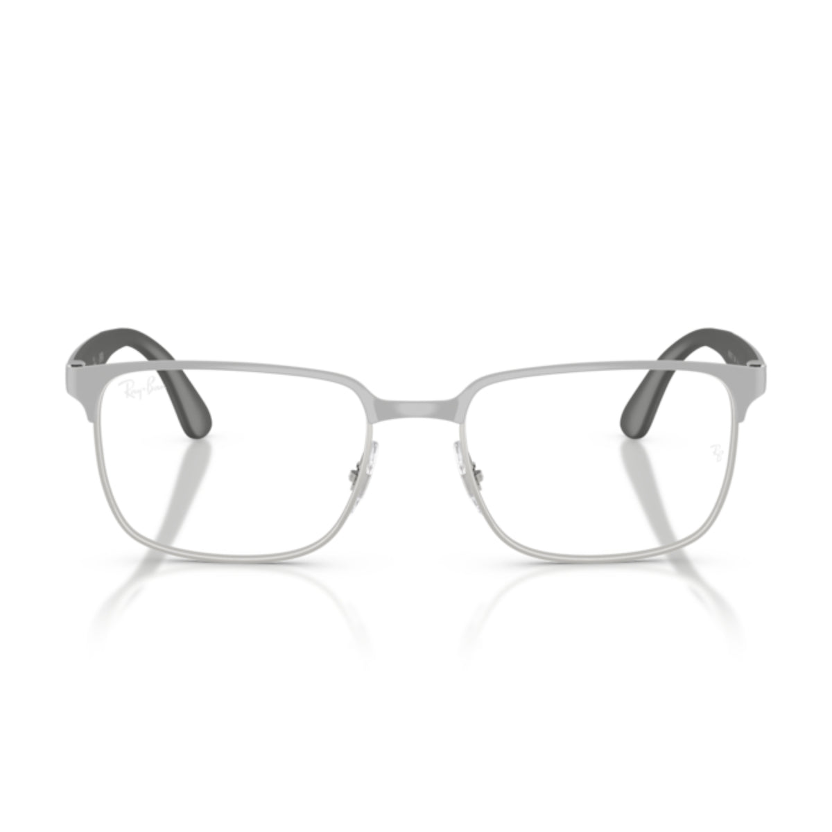Ray-Ban RX6542I gunmetal rectangle eyeglasses, full-rim metal and lightweight frame
