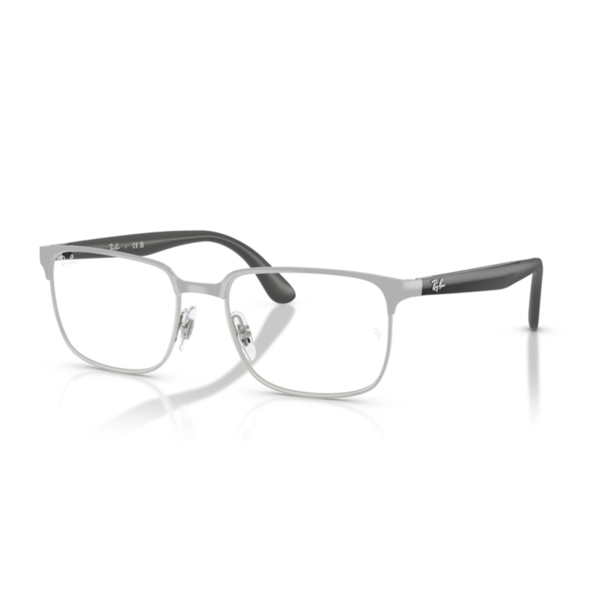 Ray-Ban RX6542I gunmetal rectangle eyeglasses with metal and lightweight frame