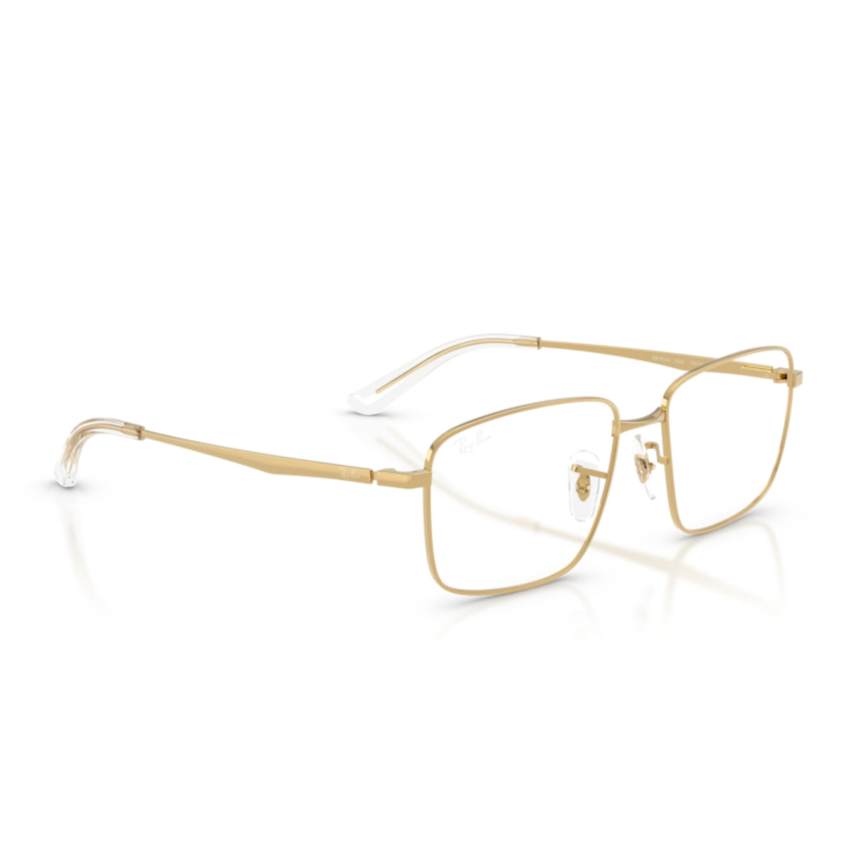 Ray-Ban RX6544I arista gold square eyeglasses, angled view