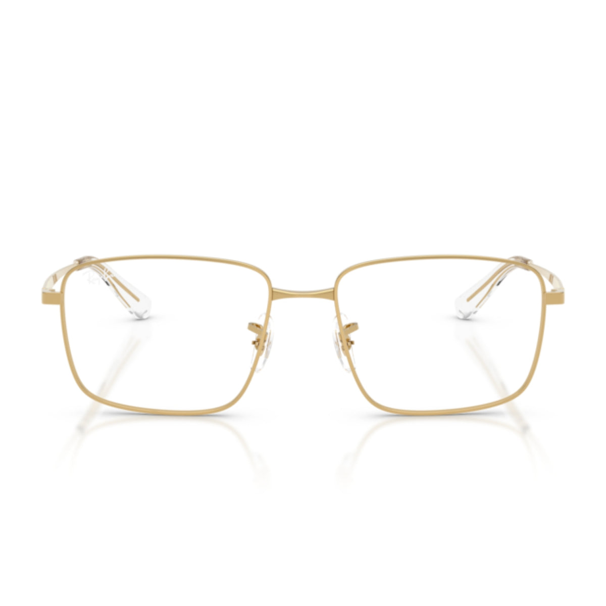 Ray-Ban RX6544I arista gold square eyeglasses, full-rim metal frame