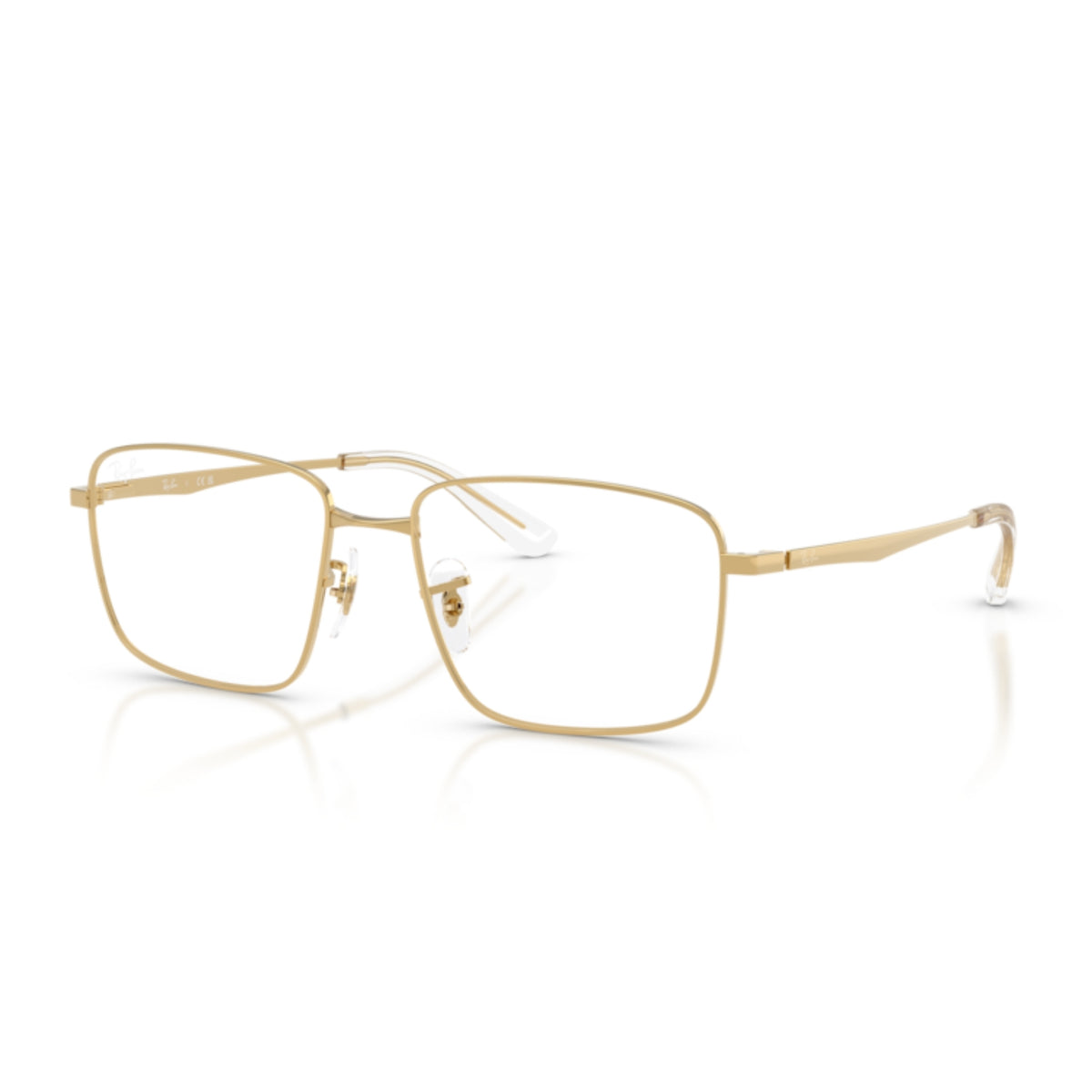 Ray-Ban RX6544I arista gold square eyeglasses with metal frame
