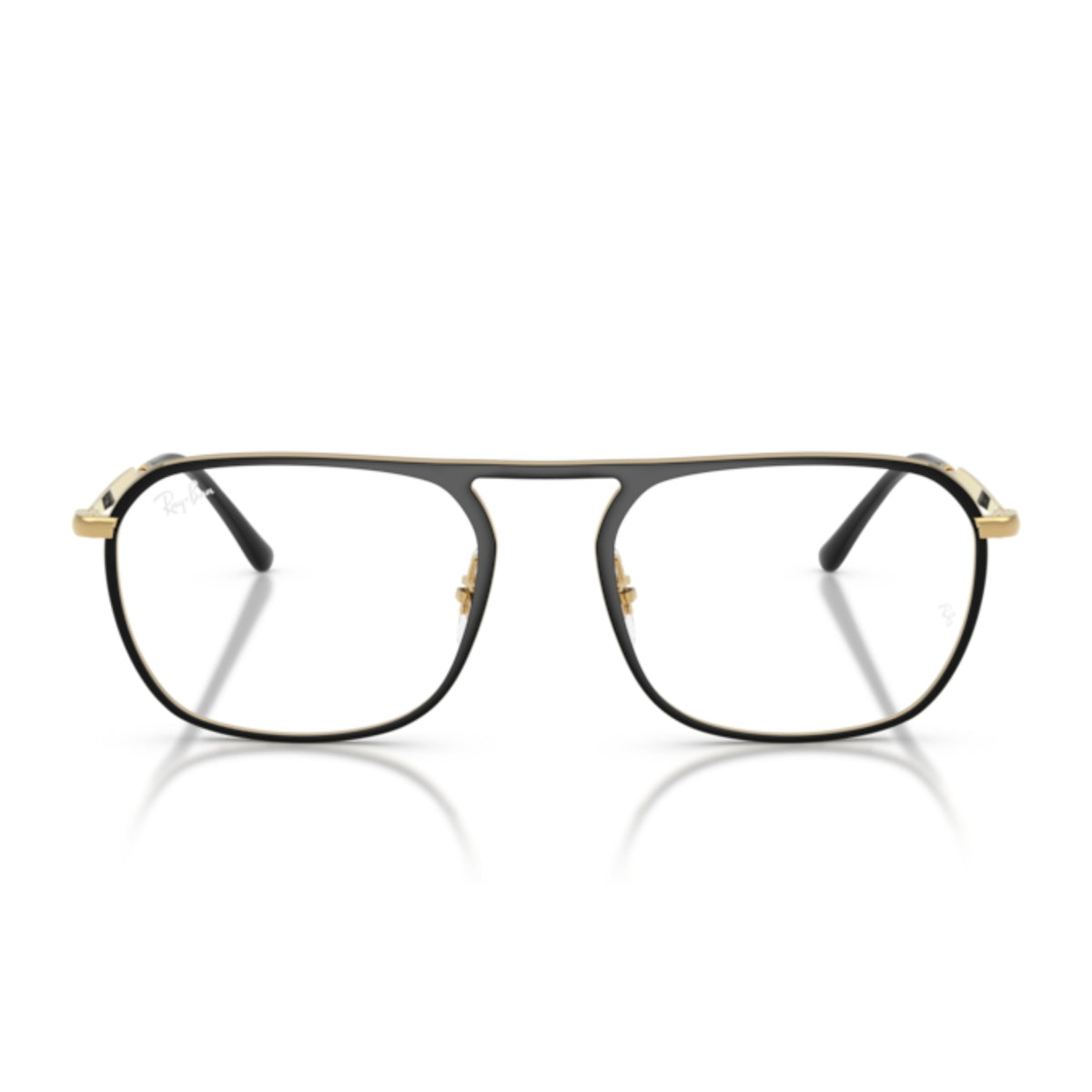Ray-Ban RX6548 blue & arista gold square eyeglasses, full-rim metal frame