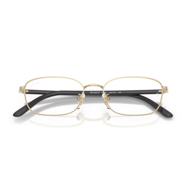 Ray-Ban RX6551D 2993 Pale Gold Square Eyeglasses