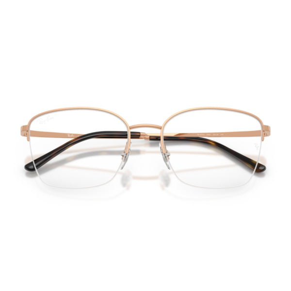 Ray-Ban RX6554I 3094 Rose Gold Geometric Eyeglasses