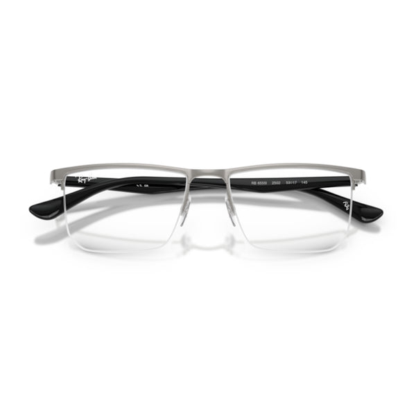 Ray-Ban RX6555I 2502 Gunmetal Rectangle Eyeglasses