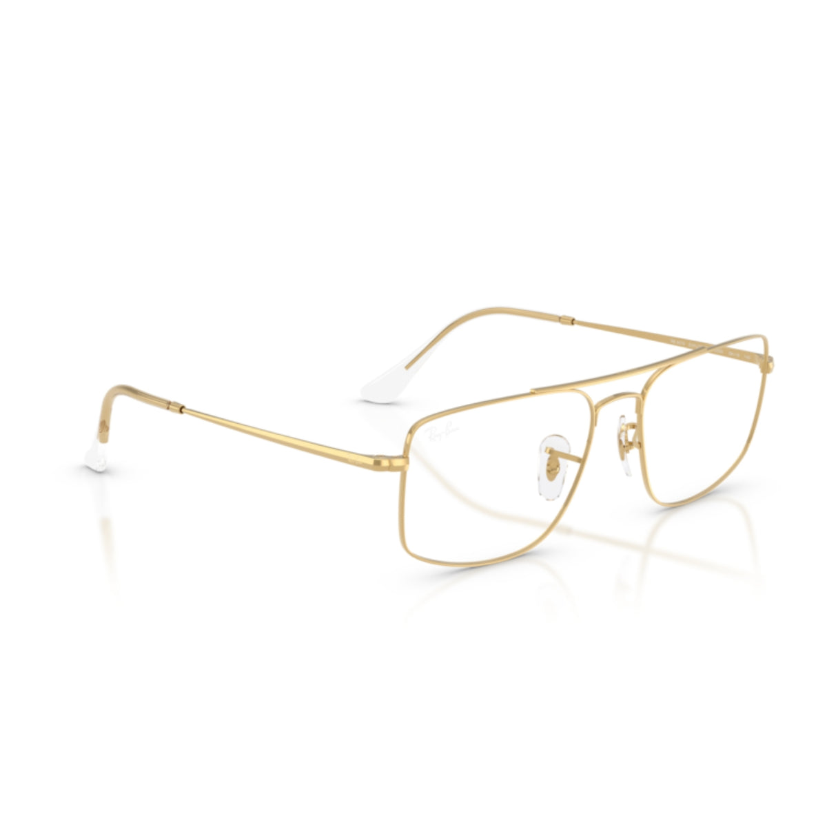 Ray-Ban RX6579 arista gold square eyeglasses, angled view
