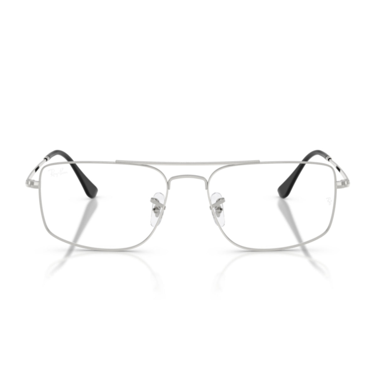 Ray-Ban RX6579 silver square eyeglasses, full-rim metal frame