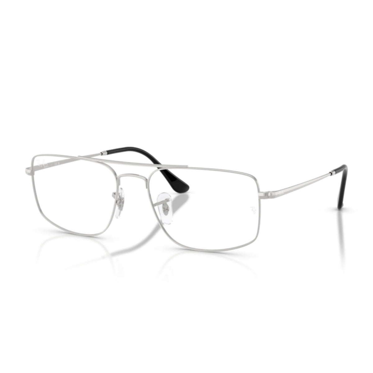 Ray-Ban RX6579 silver square eyeglasses with metal frame