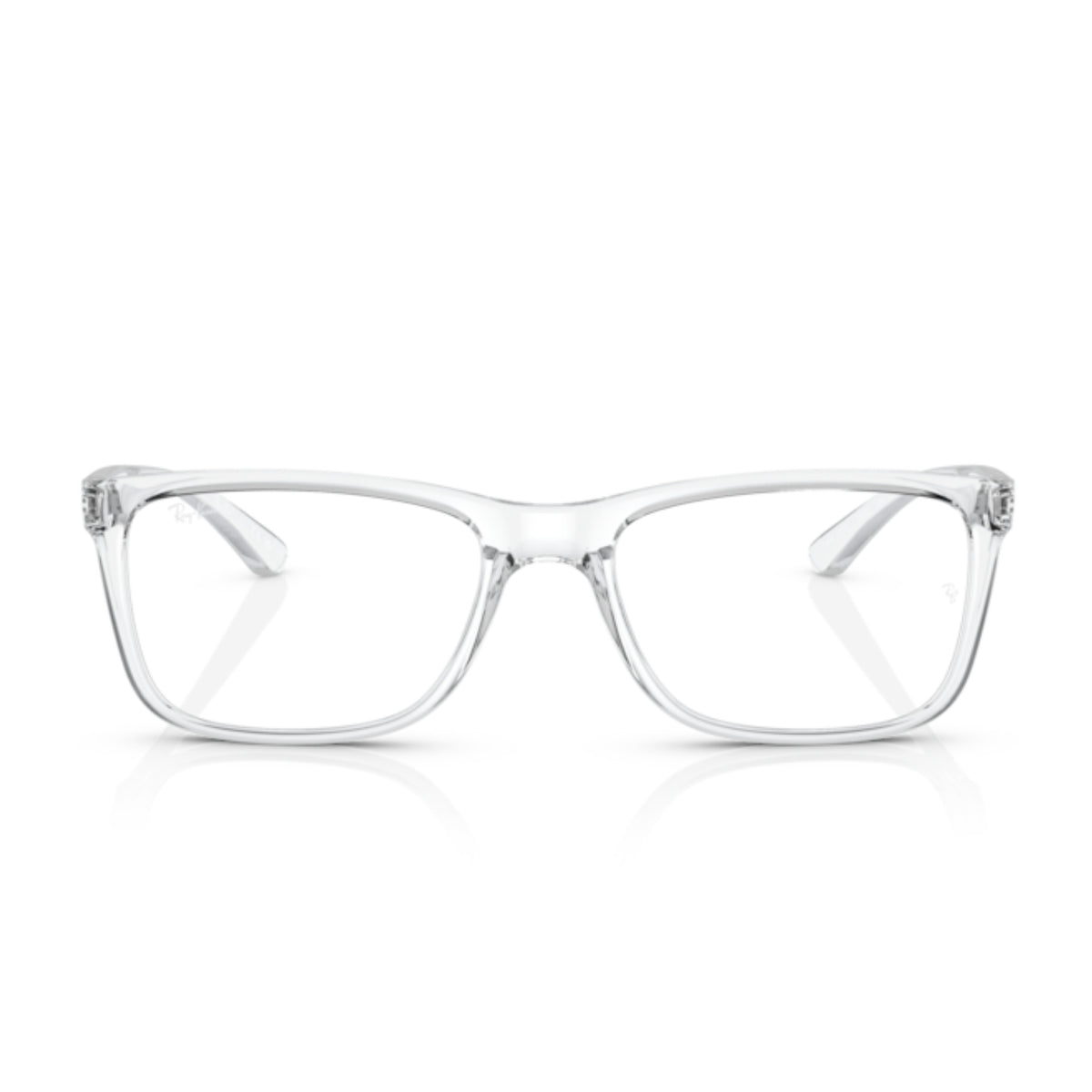 Ray-Ban RX7027I transparent square eyeglasses, full-rim lightweight frame