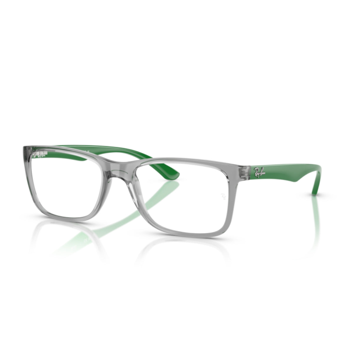 Ray-Ban RX7027I transparent grey square eyeglasses with lightweight frame