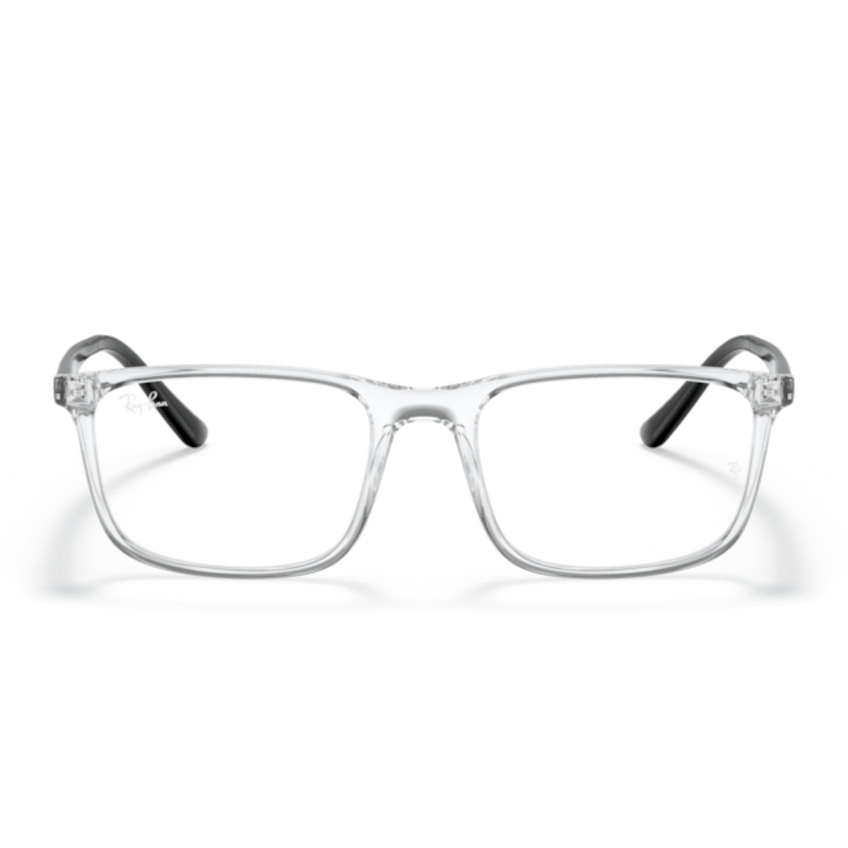 Ray-Ban RX7170I transparent rectangle eyeglasses, full-rim plastic frame