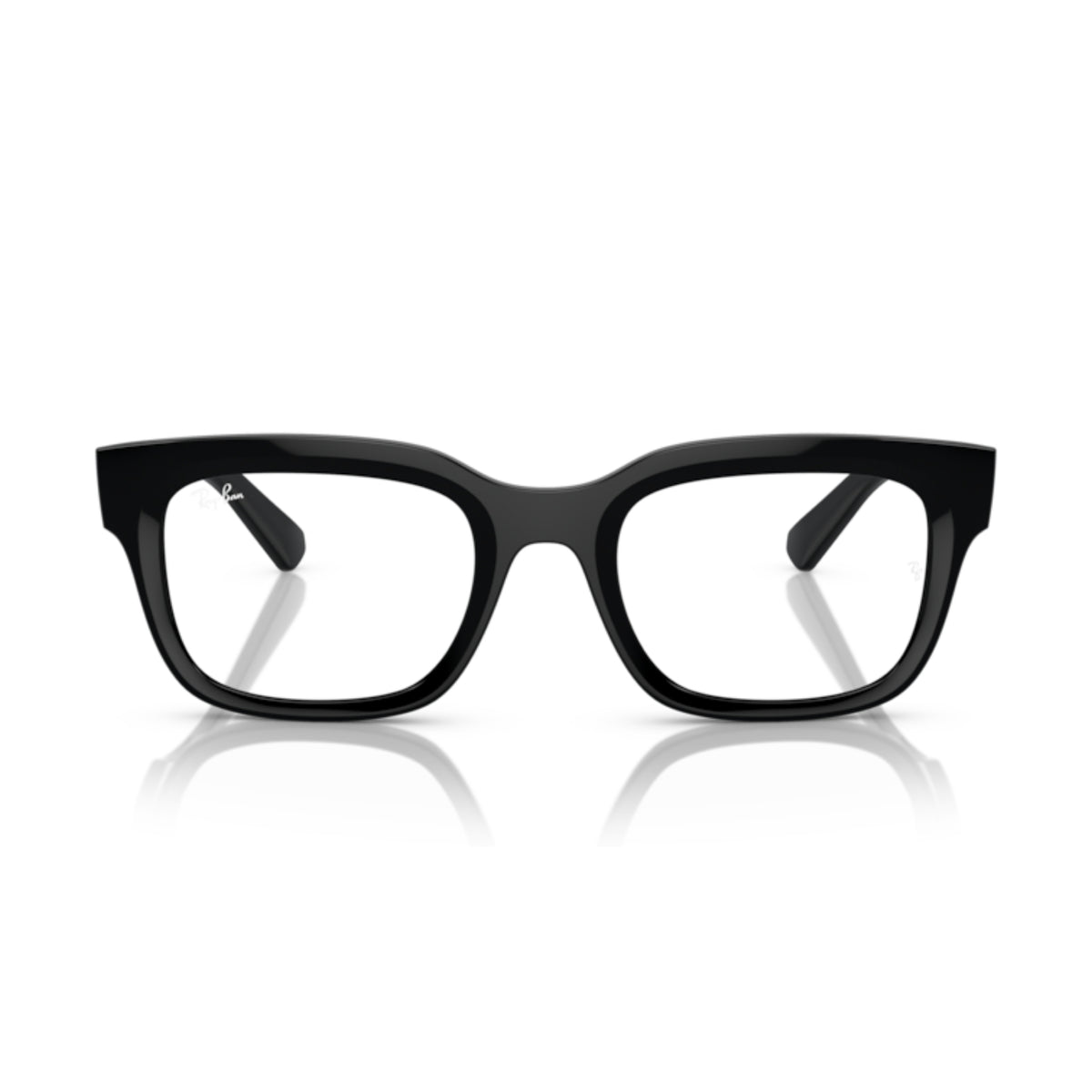Ray-Ban RX7217 black rectangle eyeglasses, full-rim plastic and acetate frame