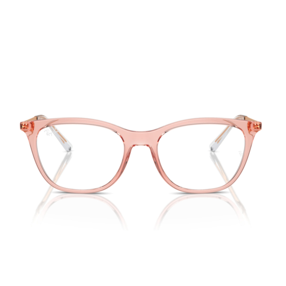 Ray-Ban RX7237I light brown square eyeglasses, full-rim lightweight and metal frame