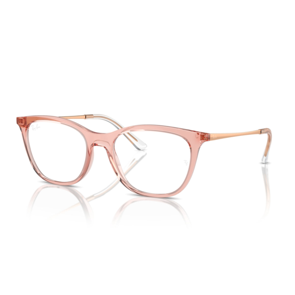 Ray-Ban RX7237I light brown square eyeglasses with lightweight and metal frame