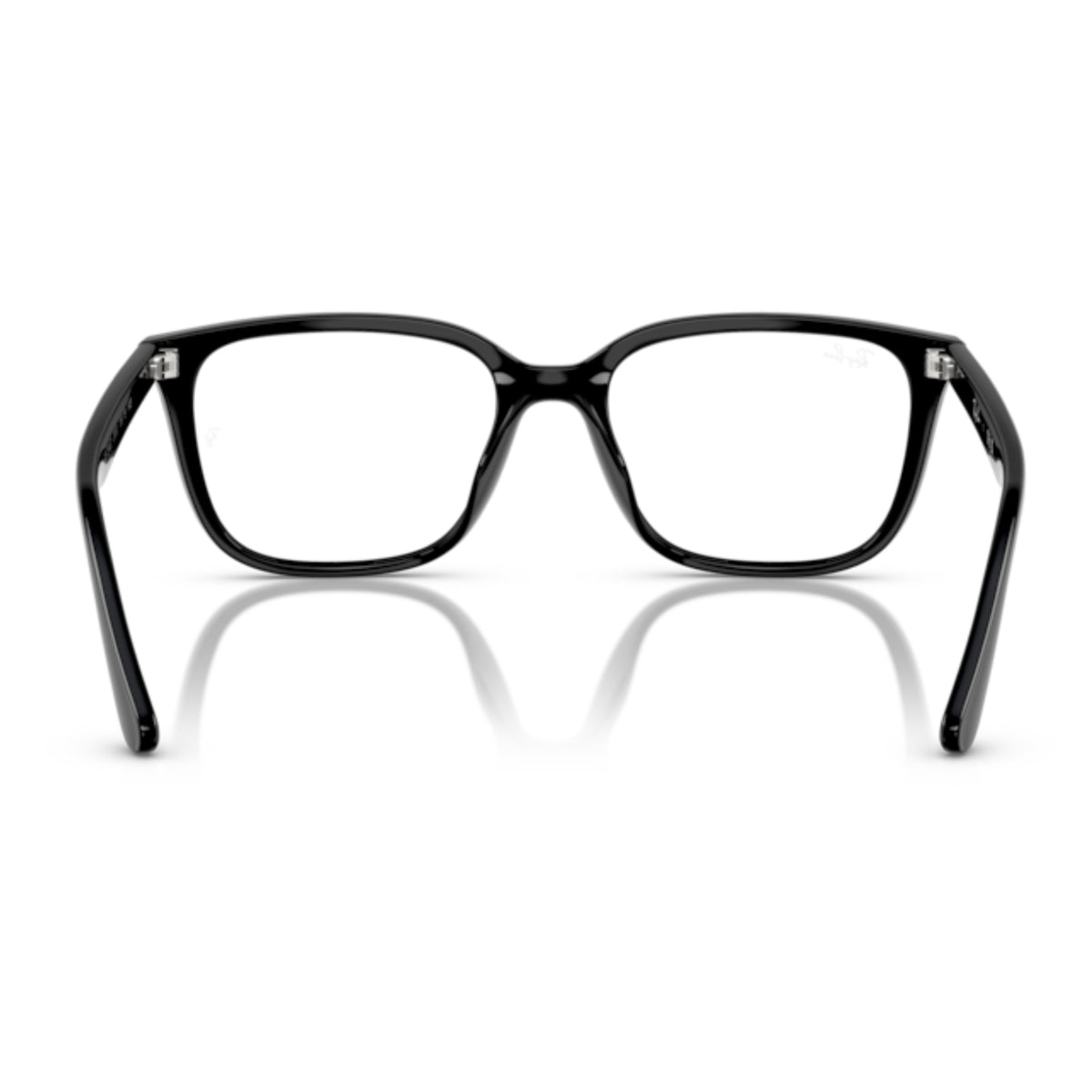 Ray-Ban RX7248D black square eyeglasses, back view of the frame and temples