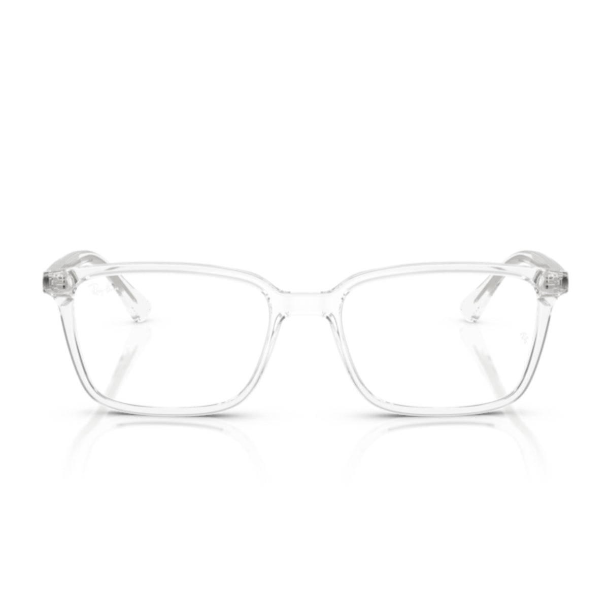 Ray-Ban RX7249I transparent rectangle eyeglasses, full-rim plastic frame
