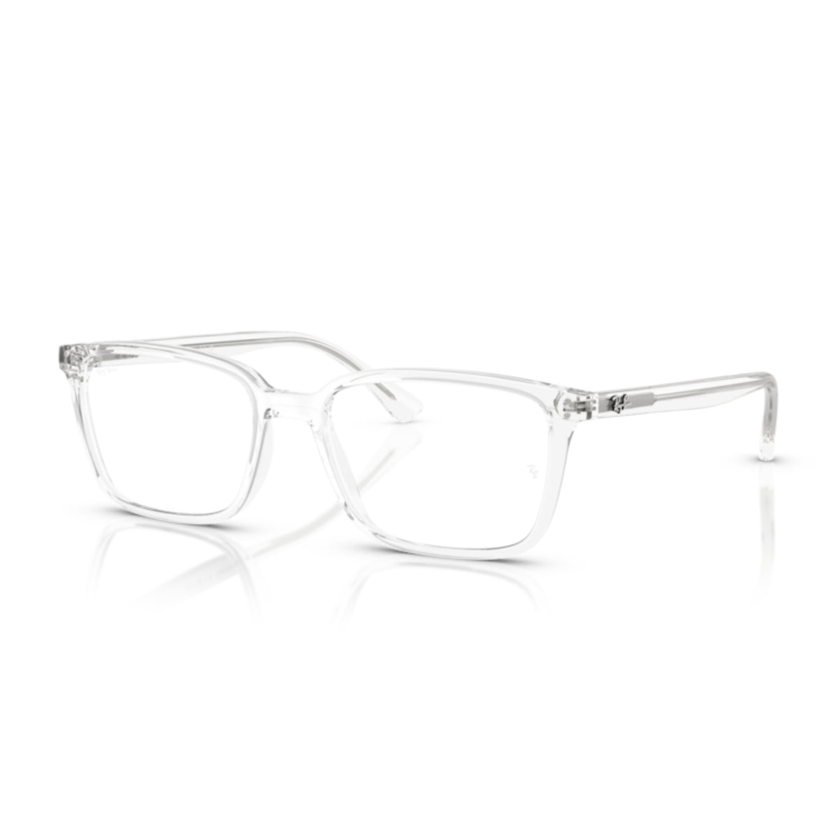 Ray-Ban RX7249I transparent rectangle eyeglasses with plastic frame