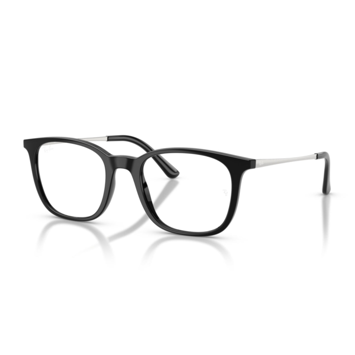 Ray-Ban RX7263I black square eyeglasses with plastic and metal frame