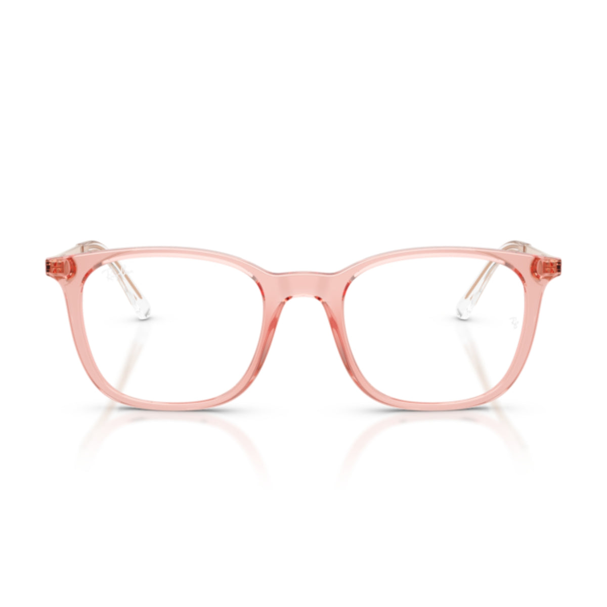 Ray-Ban RX7263I light brown square eyeglasses, full-rim plastic and metal frame