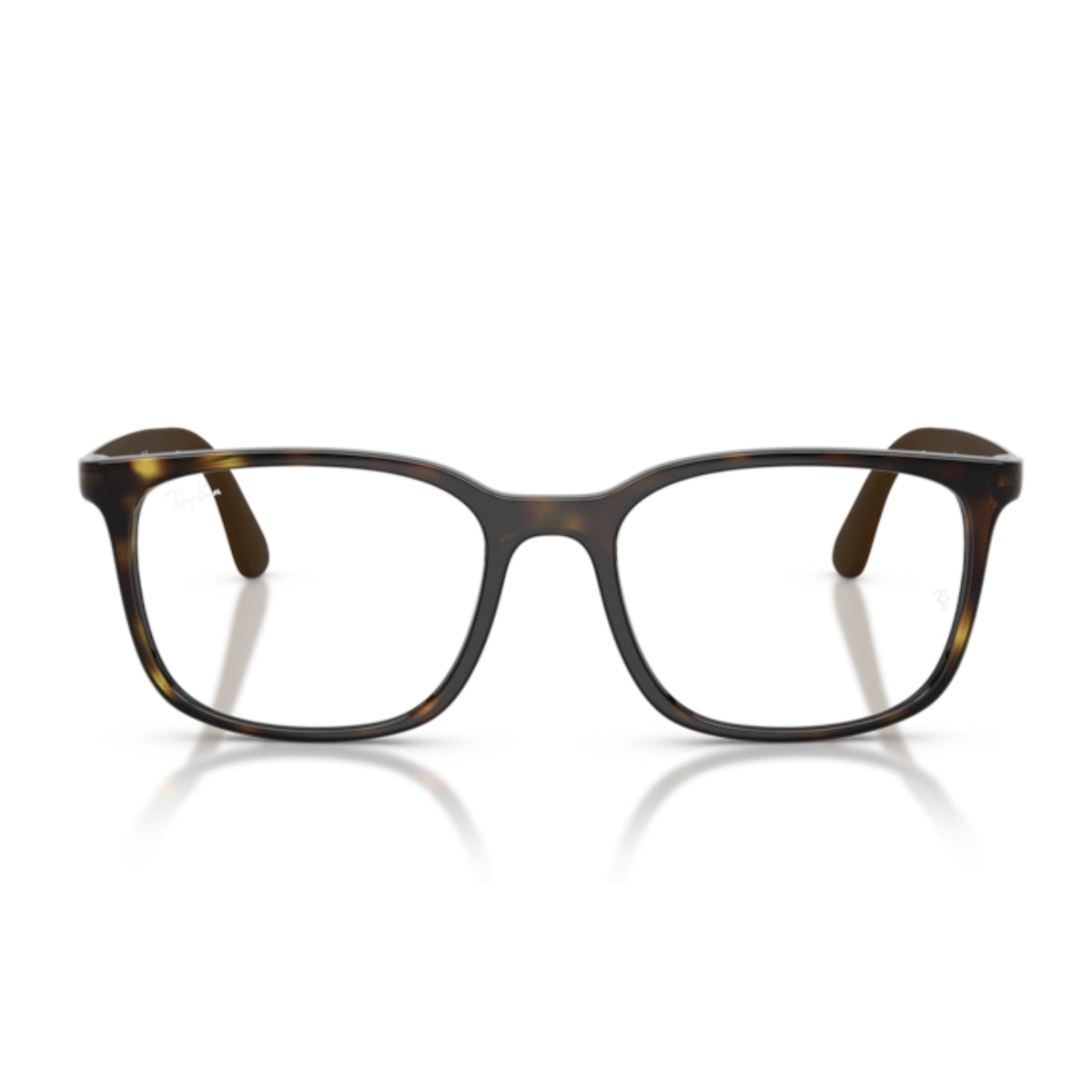 Ray-Ban RX7267I havana square eyeglasses, full-rim lightweight frame