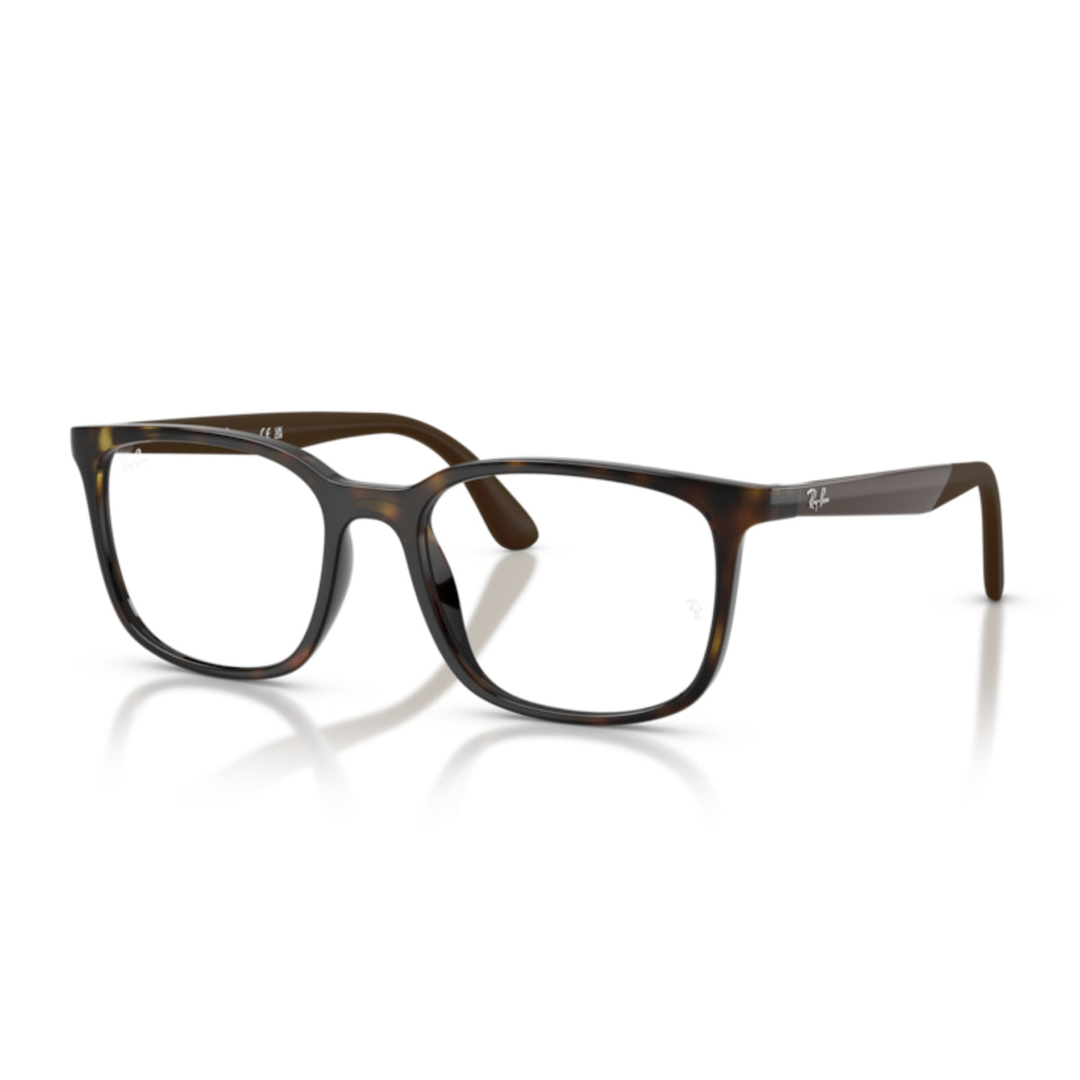 Ray-Ban RX7267I havana square eyeglasses with lightweight frame