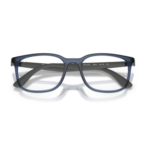 Ray-Ban RX7267I 8500 Transparent Blue Square Eyeglasses