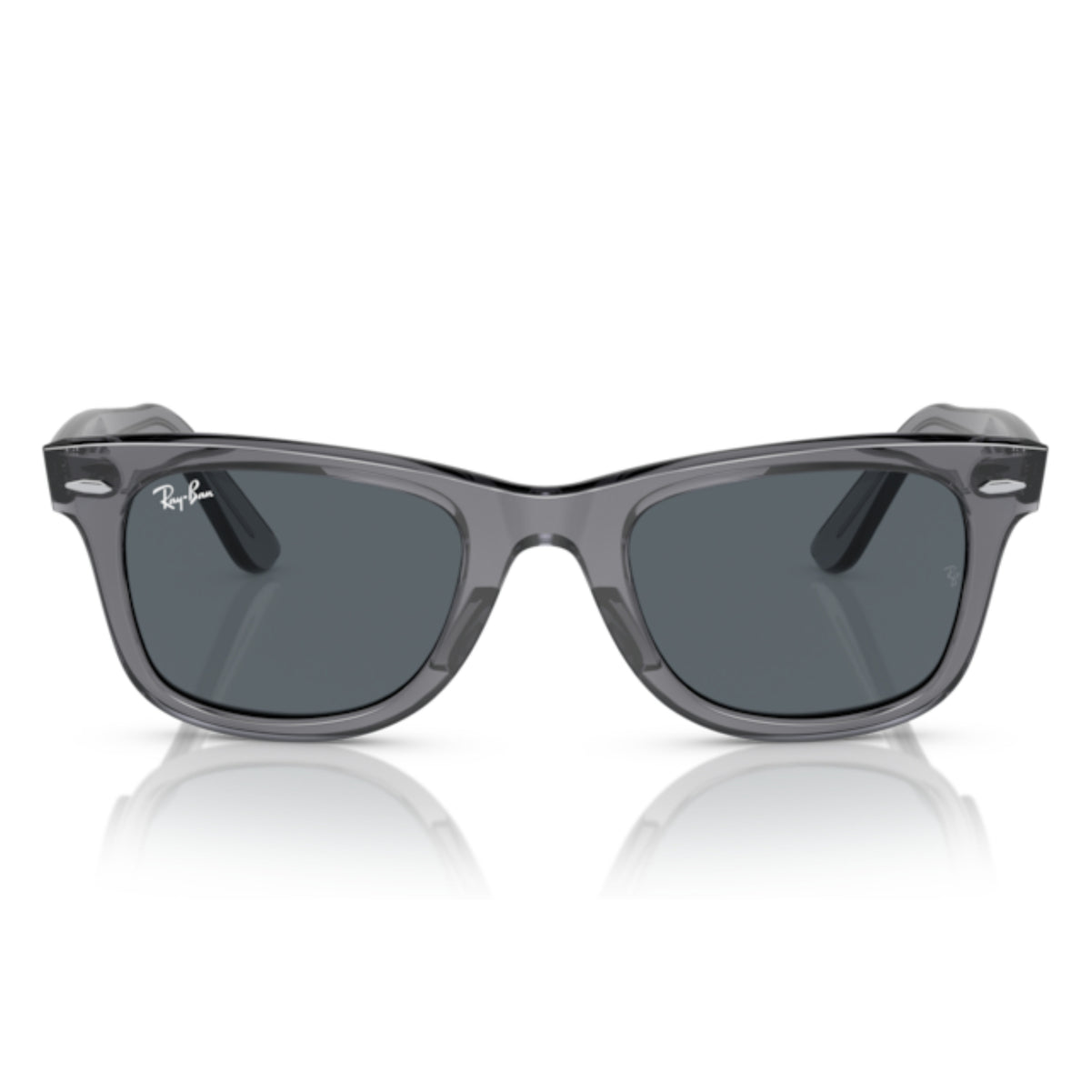 Ray-Ban Wayfarer RB2140 transparent gray sunglasses, full-rim acetate frame