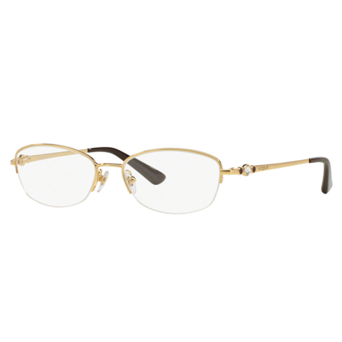 Vogue VO3955BI gold oval eyeglasses with metal frame