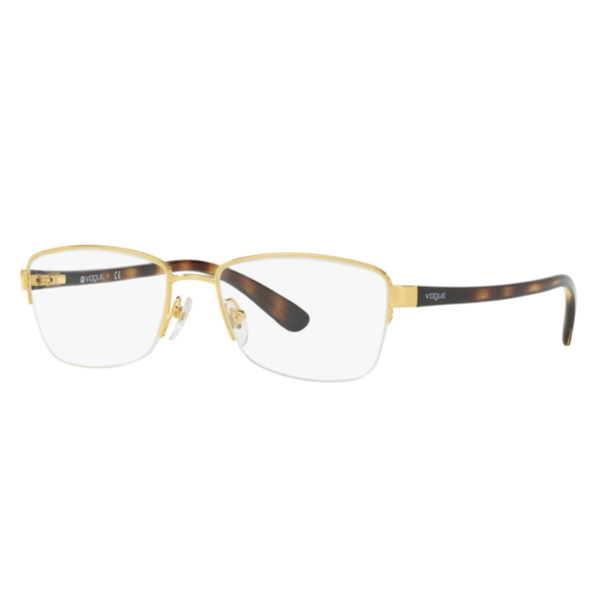 Vogue VO4037I pink gold cat-eye eyeglasses with metal and plastic frame