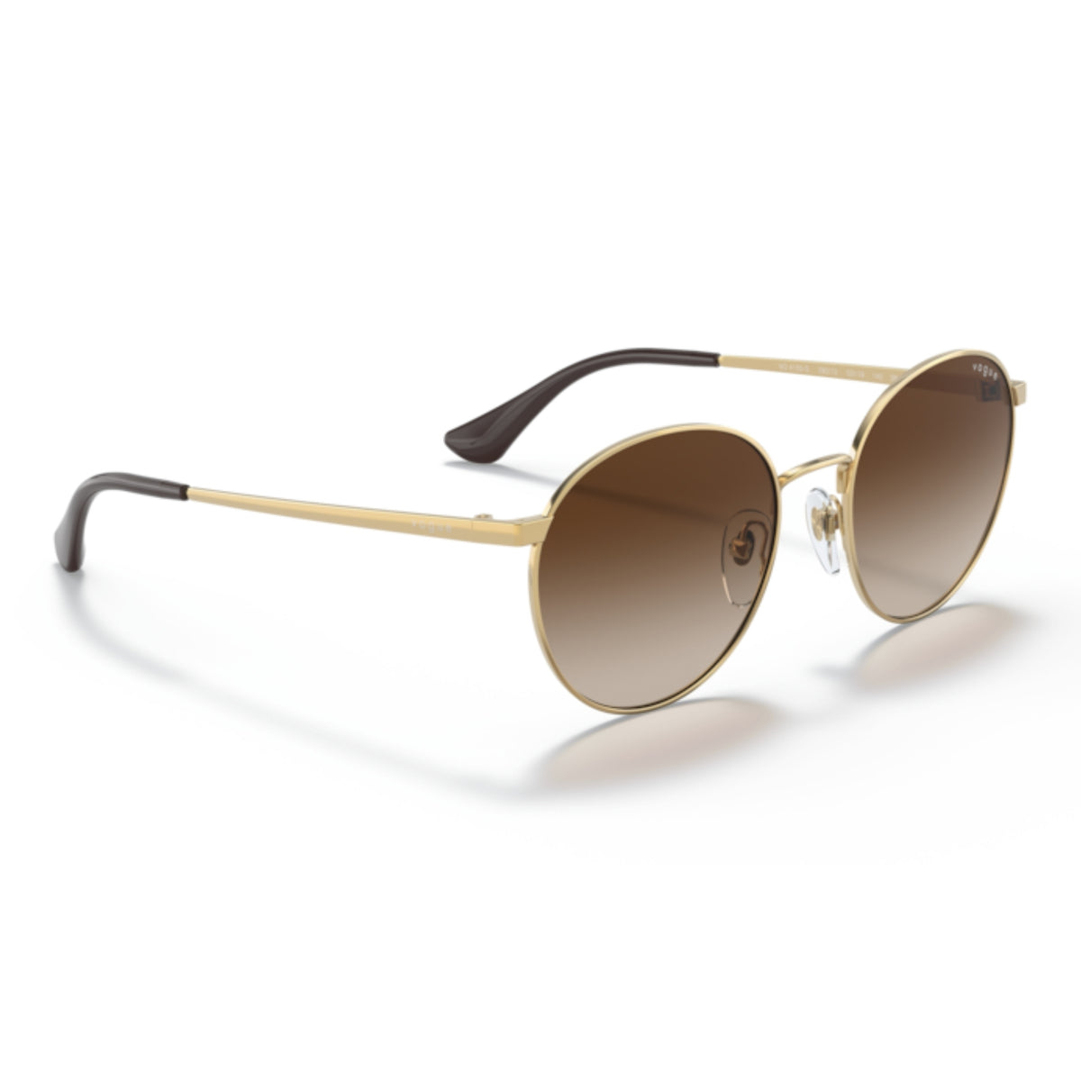 Vogue VO4155S gold round sunglasses, angled view