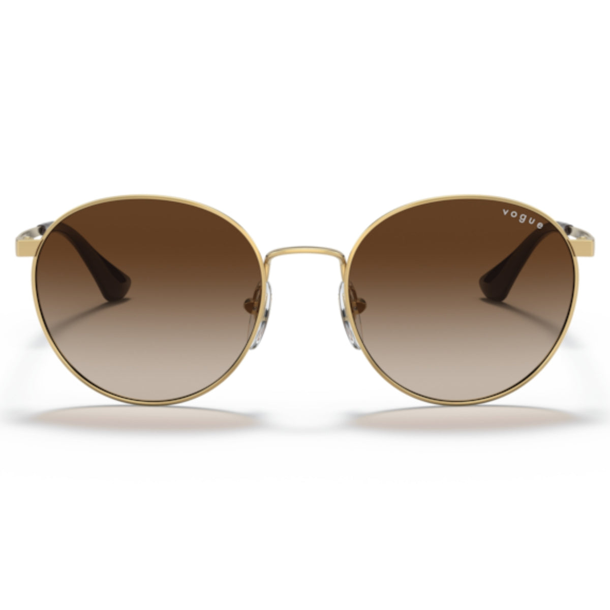 Vogue VO4155S gold round sunglasses, full-rim metal frame