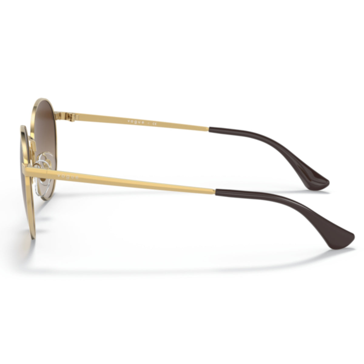 Vogue VO4155S gold round sunglasses, side view of the temple