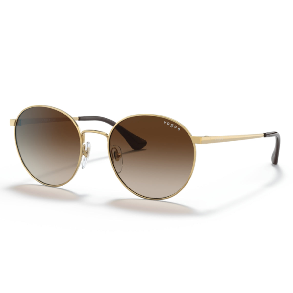 Vogue VO4155S gold round sunglasses with brown lenses