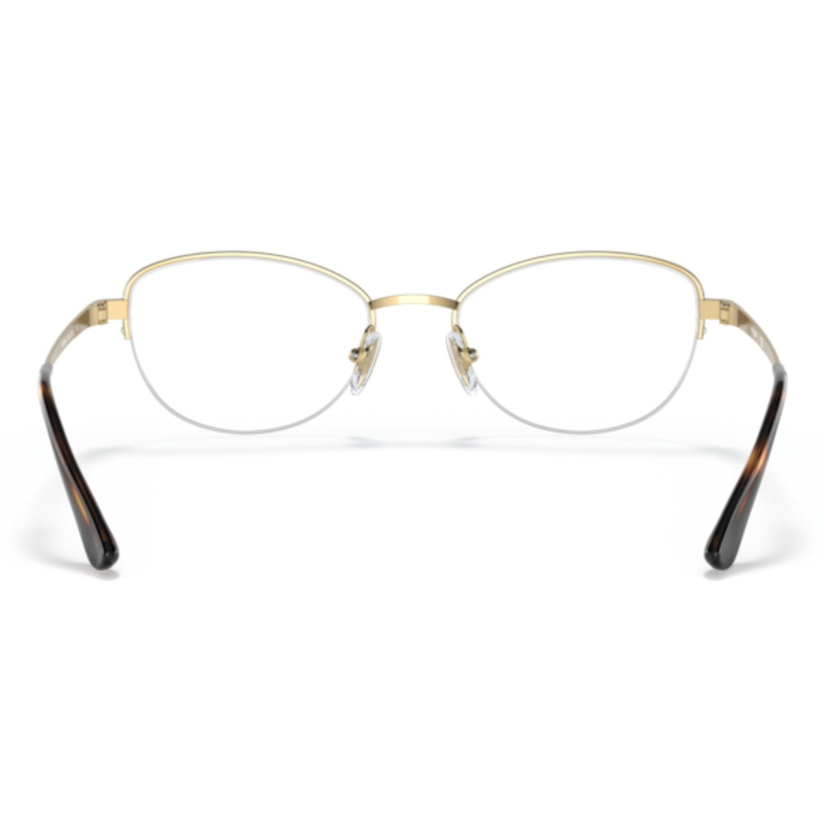 Vogue VO4184I rose gold square eyeglasses, back view of the frame and temples