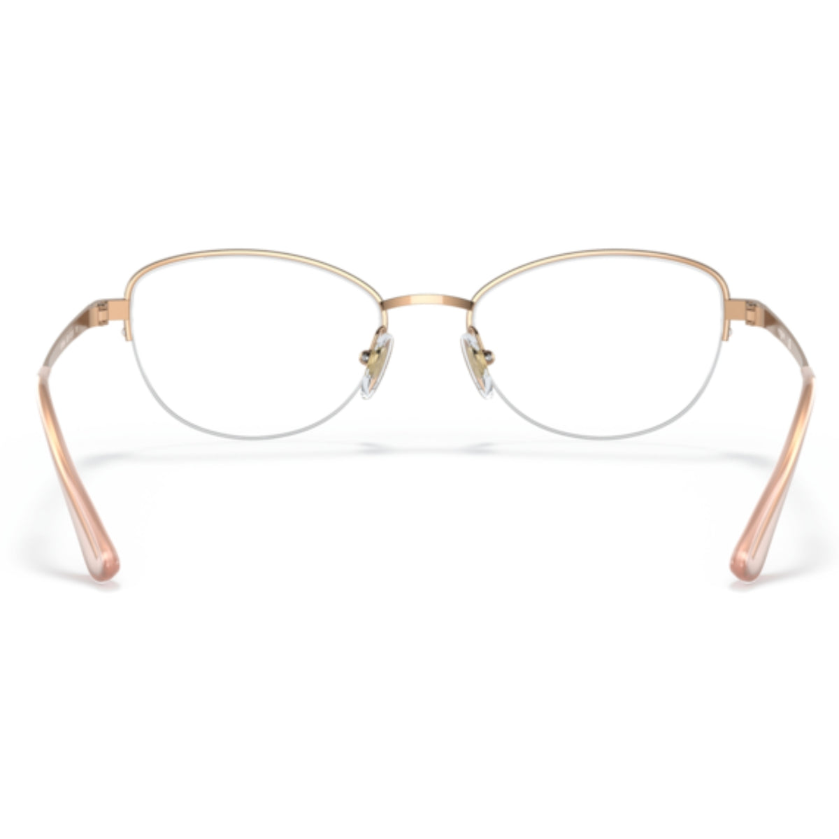 Vogue VO4184I rose gold square eyeglasses, back view of the frame and temples